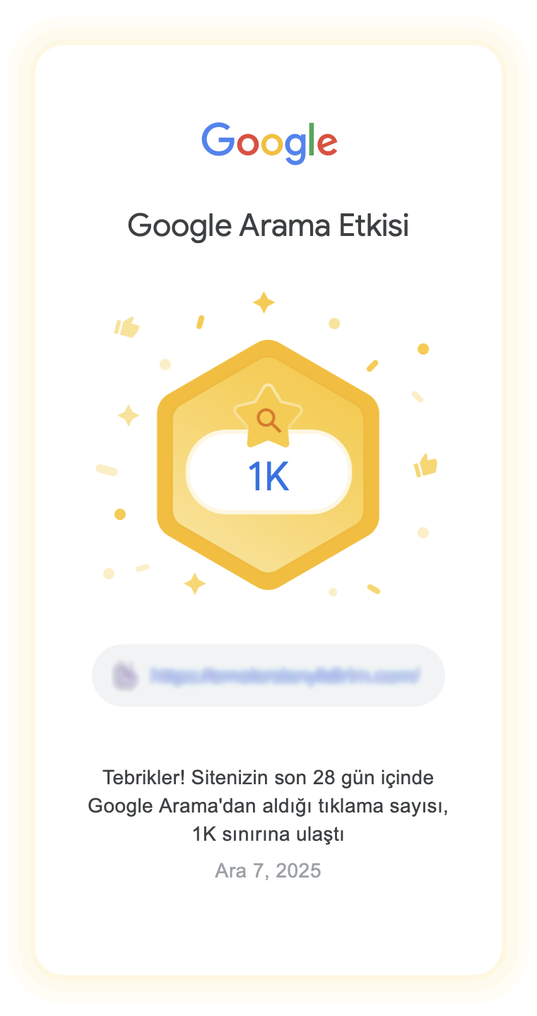 1K Google Arama Etkisi