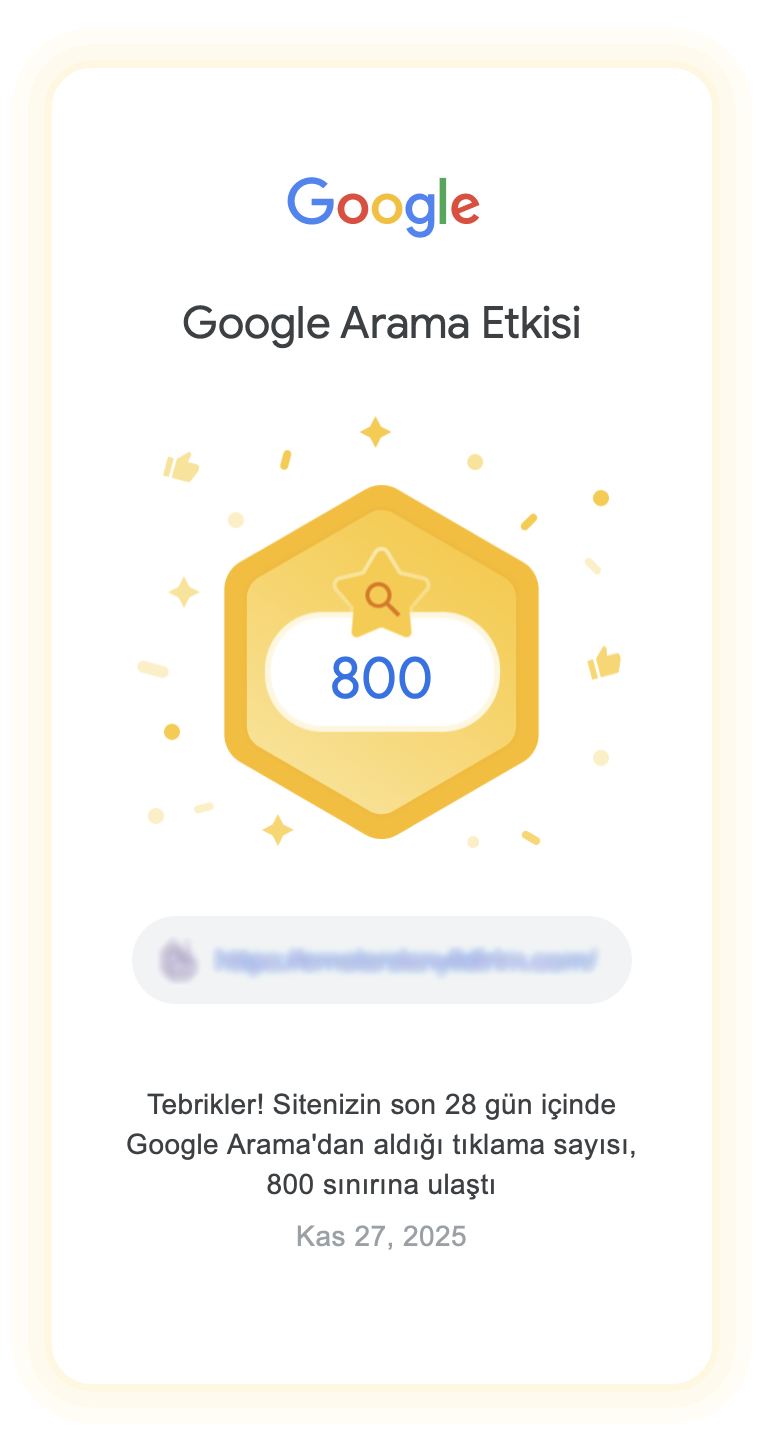 800 Google Arama Etkisi